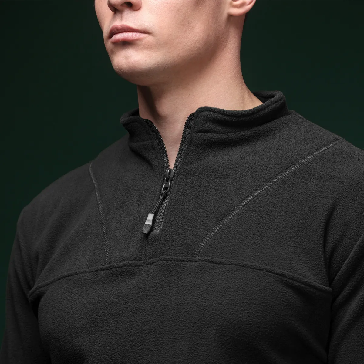 Флисовая тактическая кофта Garrison Fleece Black. Temperature control, polyester 3