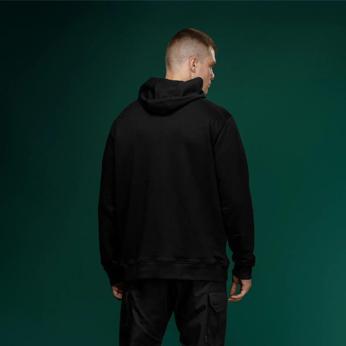 Худи M1 Mono коллекция NAME. Cotton and polyester. Цвет Черный 5