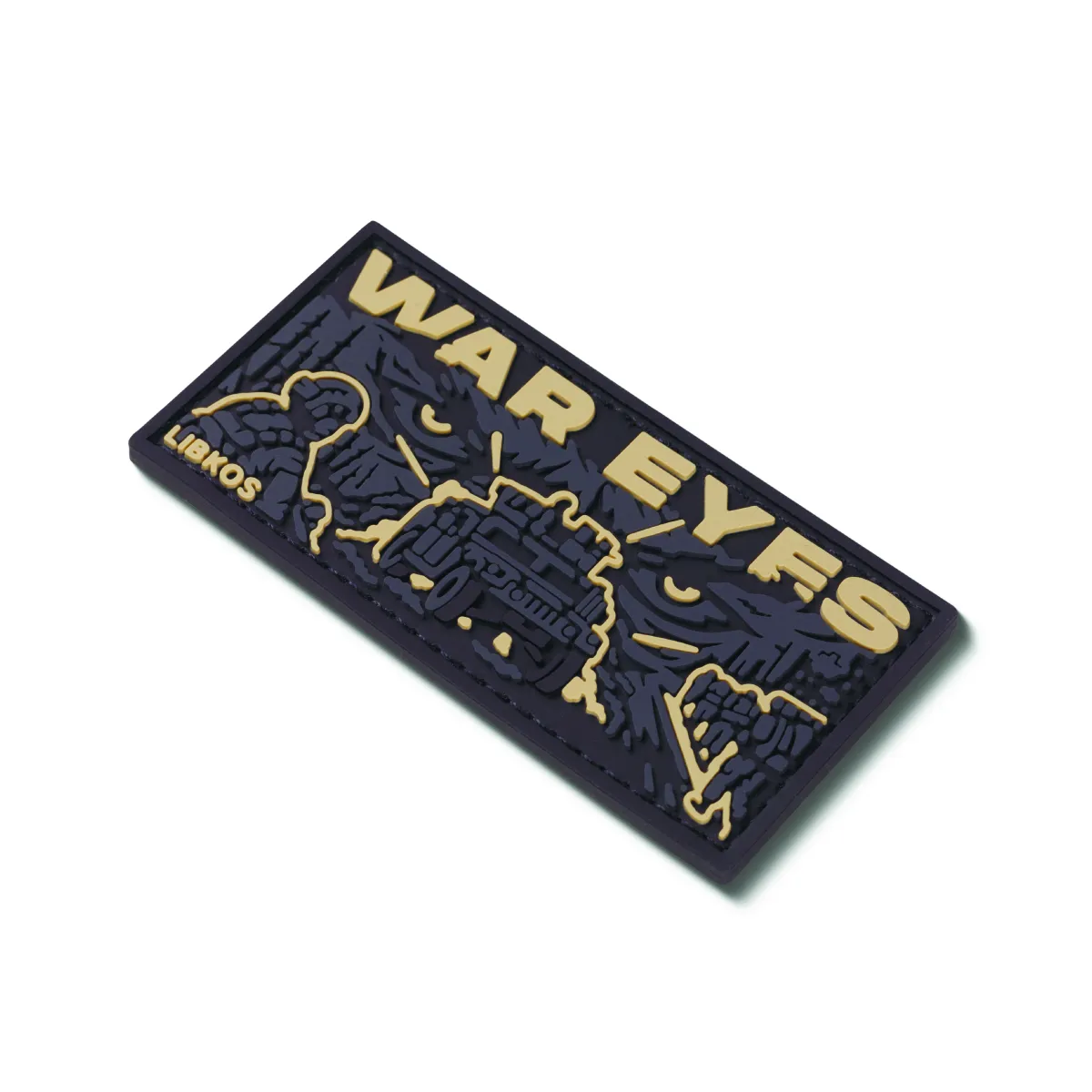 Патч (шеврон) «War Eyes» від libkos. М’який ПВХ пластик, 8х4 см 3