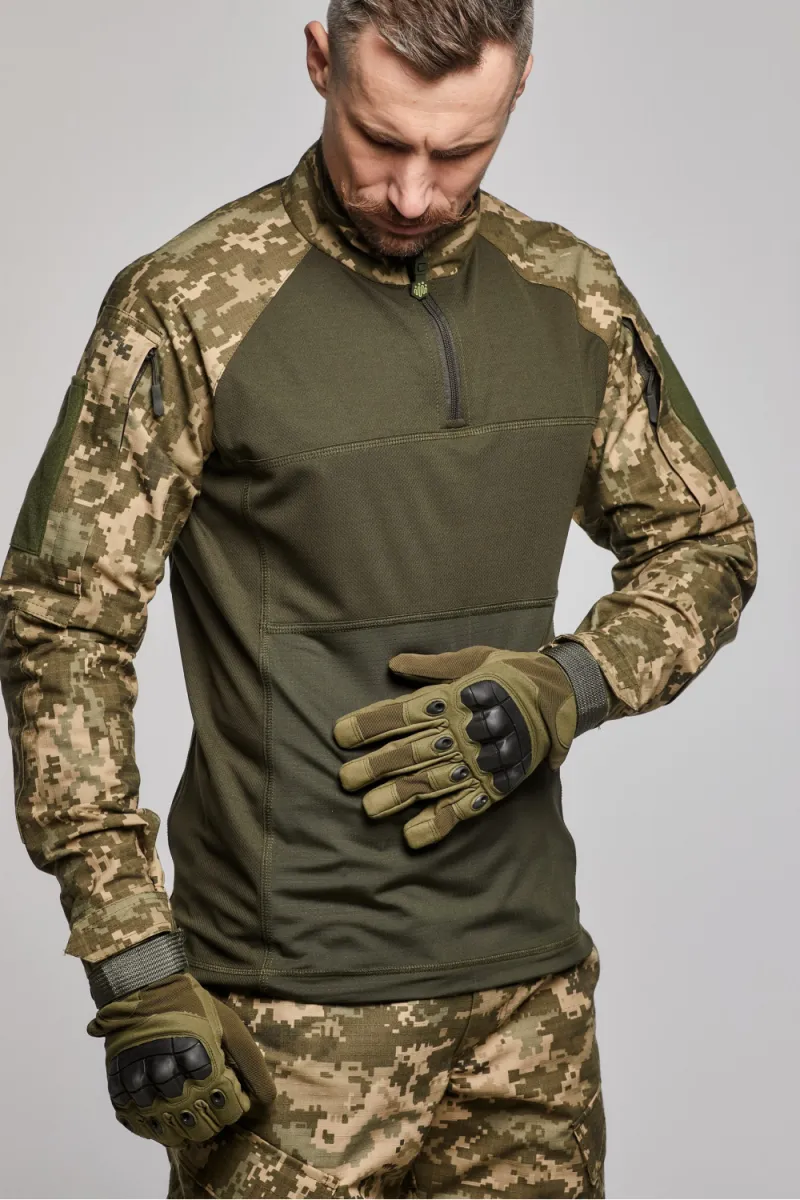 Тактическая рубашка UBACS ВСУ. Основа Coolmax, рукава Rip-Stop. Пиксель 3