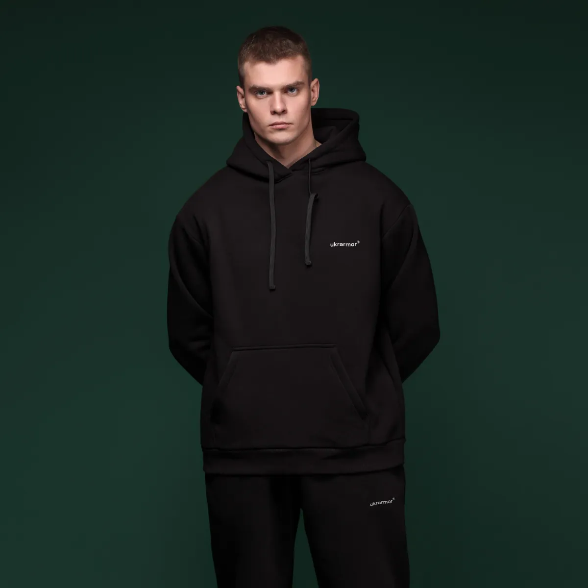 Спортивный костюм Ukrarmor Rush Hood&Pants однотонный. Черный 6