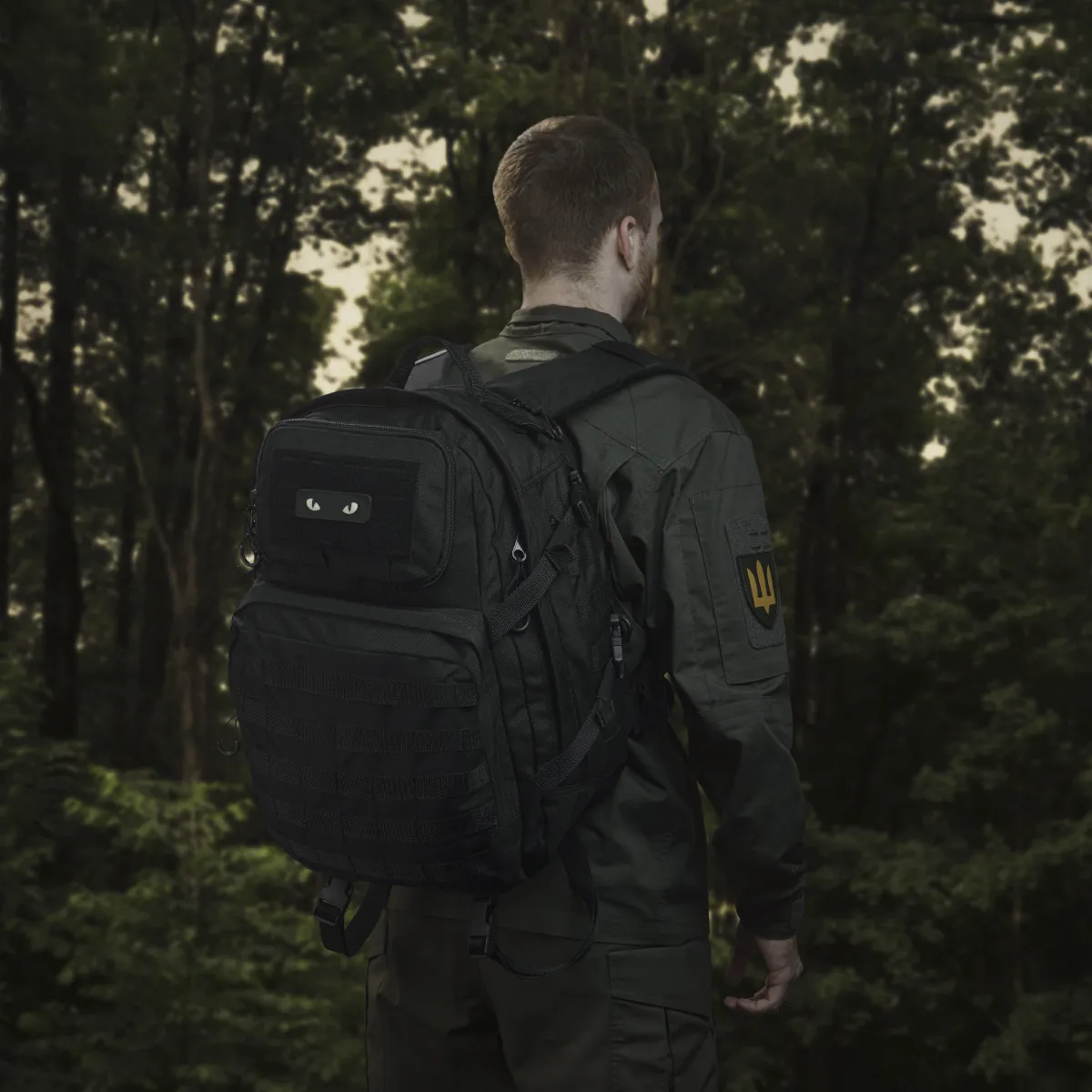 Тактичний рюкзак RANGER на 40л. Чорний. CORDURA 1000 2