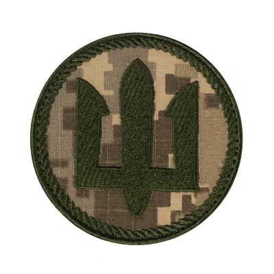Шеврон (нашивка) Морська піхота ЗСУ, 8х8 см. Піксель (мм-14)