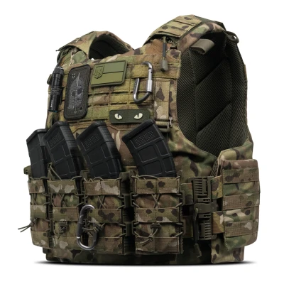 Боевой бронежилет IBV-1. Вес 3.1 кг. Увеличенная площадь защиты. Мультикам. S/M