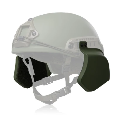 Защита боковая баллистическая защита для шлемов без ушей (типа FAST, TOR). Олива