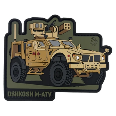 Патч (шеврон) «Oshkosh M-ATV» від Patch hunter. М’який ПВХ пластик. Койот