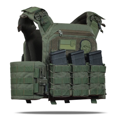 Плитоноска покращена (PRO) під бронеплити 25х30 см. Олива