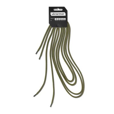 Шнурки для тактической и треккинговой обуви, 160 см. Олива