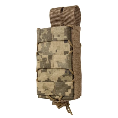 Одинарный подсумок под магазин АК, пластиковая основа. MOLLE интерфейс. Пиксель (ММ-14)