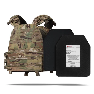 Бронежилет 3 (+++) уровня NIJ (M.V.P.). Вес 3.8 кг. Керамические плиты Elmon 1.65 кг. Мультикам