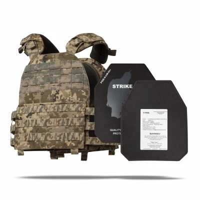 Бронежилет 3 уровня NIJ (M.V.P.). Вес 2 кг. Полиэтиленовые плиты PGD-S-LW-ICW+ SAPI 0.85 кг. Пиксель (мм-14)