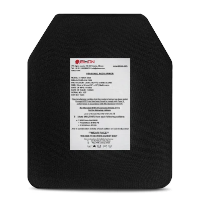 Керамическая плита 3 (+++) уровня NIJ. Elmon (Греция). Вес 1.65 кг. Размер 25×30 см