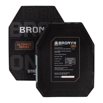 Полиэтиленовые бронеплиты 3 класса Ultimate Bronyx (комплект). Вес 2.28 кг. Размер L (26х33 см)