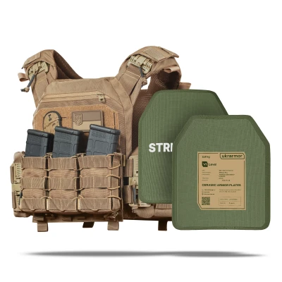 Бронежилет 6 класса (PRO). Вес 6.2 кг. Керамические плиты C.A.P. 2.8 кг. Койот