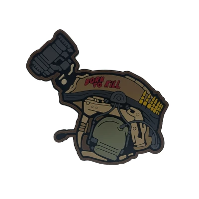 Патч (шеврон) «Born to kill» від А.Т.А.К.А. М’який ПВХ пластик. Койот