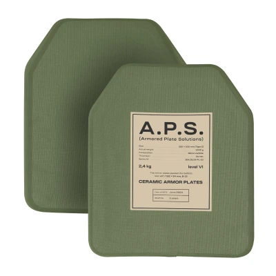 Керамічні плити 6 класу (комплект). Вага 4.8 кг. Розмір M (25х30 см.) A.P.S. Олива