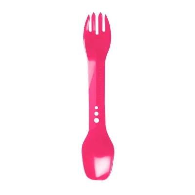 Ложка-вилка с ножом Lifeventure Ellipse Spork. Розовый