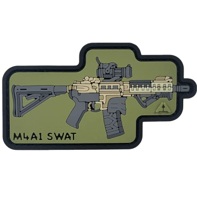 Патч (шеврон) «M4A1 Swat» від А.Т.А.К.А. М’який ПВХ пластик. Олива