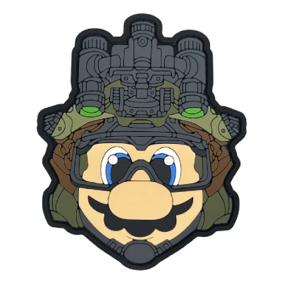 Патч (шеврон) «Бойовий Маріо V2» від А.Т.А.К.А. М’який ПВХ пластик