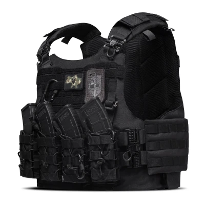 Бойовий бронежилет IBV-2 (Stanag 2920). Вага 3.7 кг. Збільшена площа захисту. Чорний. S/M