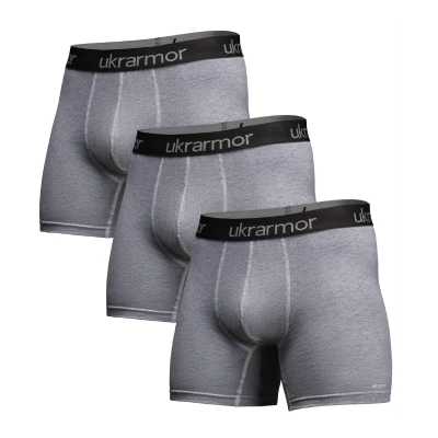 Комплект чоловічих трусів Soldier's Boxer (3 шт). Матеріал Charged Cotton. Сірі