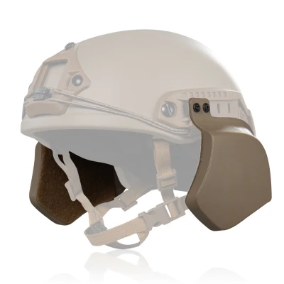 Защита боковая баллистическая защита для шлемов без ушей (типа FAST, TOR). Койот