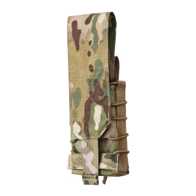 Одинарный закрытый подсумок с клапаном под магазин АК/АR. Мультикам.