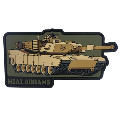 Патч (шеврон) «M1A1 Abrams» від Patch hunter. М’який ПВХ пластик. Койот