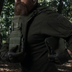 Бронежилет увеличенный 3-го класса (PRO) L. Вес 3.9 кг. Полиэтиленовые плиты 1.56 кг. Олива 7