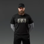 Футболка чоловіча Basic Military. Gasmask Grins. Cottone/Elastane, чорний 3