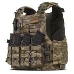 Боевой бронежилет IBV-1. Вес 3.1 кг. Увеличенная площадь защиты. Пиксель (мм-14). S/M