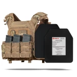 Бронежилет 4 уровня NIJ (PRO). Вес 6.1 кг. Керамические плиты Elmon 2.8 кг. Койот