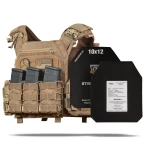 Бронежилет 4 уровня NIJ (PRO). Вес 6.4 кг. Керамические плиты PGD U-line ESAPI 2.95 кг. Койот