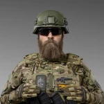 Шолом Mich 2000 з НВМПЕ Ops Core олива. Рівень захисту NIJ IIIA 4