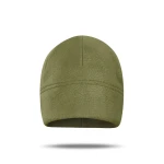 Комплект зимових головних аксесуарів FrostWrap: флісова шапка та баф. Олива 4