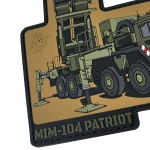 Патч (шеврон) «MIM-104 Patriot» від Patch hunter. М’який ПВХ пластик. Койот 3