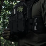 Потрійний еластичний підсумок для магазинів АК/АR відкритого типу з кріпленням MOLLE. Чорний 5