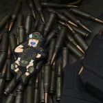 Патч (шеврон) «Малюк народжений для війни» від Sanchi. М’який ПВХ пластик. Олива 6