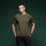 Комплект футболок Basic Military T-shirt. Cotton/Elastane, чорний - олива 6