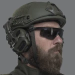 Кріплення адаптер для активних навушників на шолом. Олива 4