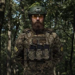 Одинарный эластичный подсумок под магазины АК/АR открытого типа. Крепление MOLLE. Пиксель (мм-14) 4