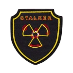 Шеврон (нашивка) S.T.A.L.K.E.R., 8.5х8 см. Помаранчево-чорний