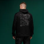 Худі M1 Mono колекція Avdiivka. Топографічна карта. Cotton and polyester. Чорний 4