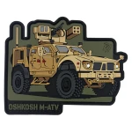 Патч (шеврон) «Oshkosh M-ATV» от Patch hunter. Мягкий ПВХ пластик мягкий. Койот