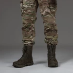 Берці зимові тактичні високі WarFlex. Шкіряні (нубук). Підвищена міцність. Олива 6