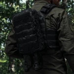Тактичний рюкзак на 10 л. Кріплення Molle. Cordura 1000D. Мультикам чорний 3