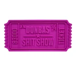 Патч (шеврон) «Білет Donbas Shit Show V2» від А.Т.А.К.А. М’який ПВХ пластик. Рожевий