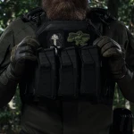 Одинарний еластичний підсумок під магазини АК/АR відкритого типу. Кріплення MOLLE. Чорний 4