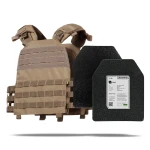 Бронежилет 4-го класса (M.V.P.). Вес 7.1 кг. Стальные плиты 3.4 кг. Койот