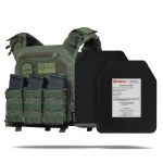 Бронежилет 4 уровня NIJ (PRO). Вес 6.1 кг. Керамические плиты Elmon 2.8 кг. Олива